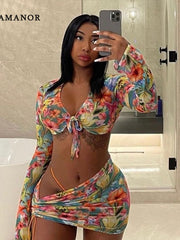 Load image into Gallery viewer, Sheer Top &amp; Skirts
