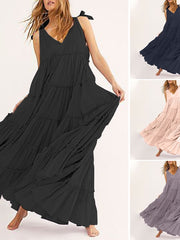 Load image into Gallery viewer, V-Neck Ruffles Sundress
