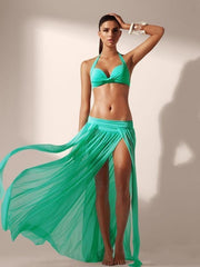 Load image into Gallery viewer, Women Skirts 2019 Fashion Chiffon Swimwear Bikini Cover Up Beach Maxi Long Wrap Summer Elegant Skirt Sexy Woman Sarong Beachwear
