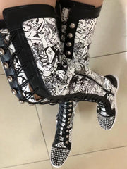 Load image into Gallery viewer, High Boots With Spikes
