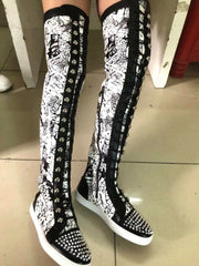 Load image into Gallery viewer, High Boots With Spikes
