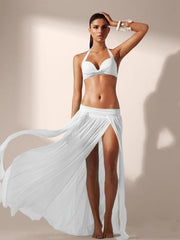 Load image into Gallery viewer, Women Skirts 2019 Fashion Chiffon Swimwear Bikini Cover Up Beach Maxi Long Wrap Summer Elegant Skirt Sexy Woman Sarong Beachwear
