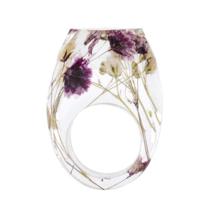 Handmade Dried Flower Resin Ring 