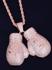 Load image into Gallery viewer, Boxing Gloves Pendant Necklace
