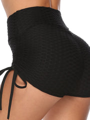 Load image into Gallery viewer, High Waist Textured Fitness Shorts
