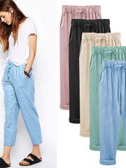Load image into Gallery viewer, Linen Baggy Pants 
