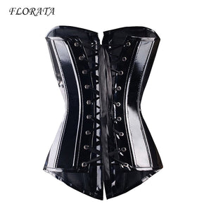 Faux Leather Corset