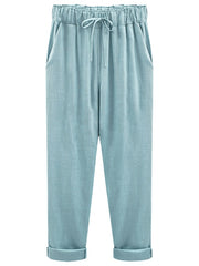 Load image into Gallery viewer, Linen Baggy Pants 
