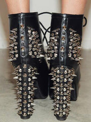 Load image into Gallery viewer, Chunky High Heel With Spikes