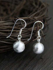 Load image into Gallery viewer, Thai Hand Made Sterling Silver Ball Drop Earrings 
