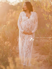 Load image into Gallery viewer, Maternity Sheer Lace Dress
