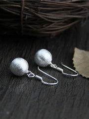 Load image into Gallery viewer, Thai Hand Made Sterling Silver Ball Drop Earrings 

