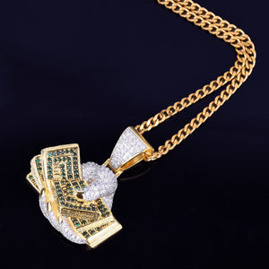 Money in the Hand Pendant Necklace