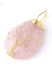 Load image into Gallery viewer, Tree of Life Natural Stone Pendant Necklace
