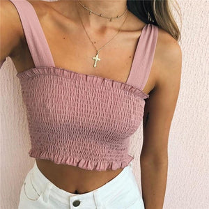 Tube Crop Top with Bow Tie 