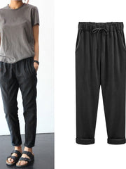 Load image into Gallery viewer, Linen Baggy Pants 
