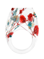 Load image into Gallery viewer, Handmade Dried Flower Resin Ring 
