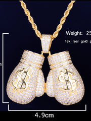 Load image into Gallery viewer, Boxing Gloves Pendant Necklace
