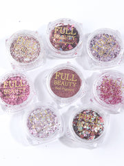 Load image into Gallery viewer, Mix Glitter Nail Flakes Set (8 containers)
