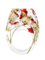 Load image into Gallery viewer, Handmade Dried Flower Resin Ring 
