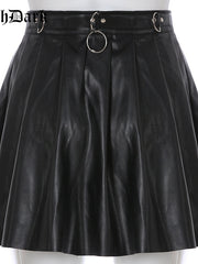 Load image into Gallery viewer, Faux Leather Pleated Skirts
