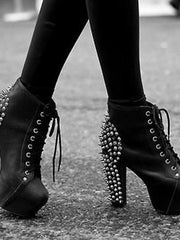 Load image into Gallery viewer, Chunky High Heel With Spikes
