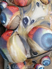 Load image into Gallery viewer, Halloween Men Women Horror Costume Big Eye Novelty Printing Skinny Jumpsuit Stretch Rompers Nightclub Party Scary Costumes
