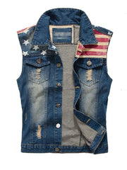 Load image into Gallery viewer, Sleeveless Denim Jacket
