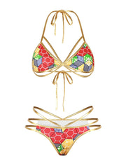 Load image into Gallery viewer, Bikini Ethnic Color Pattern Print
