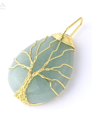 Load image into Gallery viewer, Tree of Life Natural Stone Pendant Necklace
