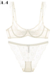 Load image into Gallery viewer, Sheer Lace Bra &amp; Panties  Set
