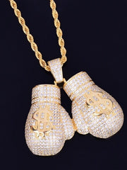 Load image into Gallery viewer, Boxing Gloves Pendant Necklace
