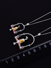 Load image into Gallery viewer, 925 Sterling Silver Natural Sea Shell Handmade Miss Rabbit Pendant 
