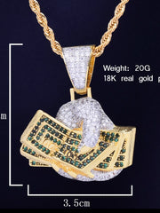 Load image into Gallery viewer, Money in the Hand Pendant Necklace
