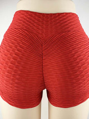 Load image into Gallery viewer, High Waist Textured Fitness Shorts

