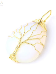 Load image into Gallery viewer, Tree of Life Natural Stone Pendant Necklace
