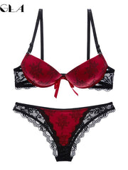 Load image into Gallery viewer, Lace Print Bra and Underwear
