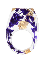 Load image into Gallery viewer, Handmade Dried Flower Resin Ring 
