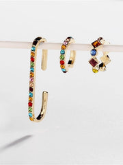 Load image into Gallery viewer, Women CZ Rainbow Earrings Cubic Zirconia - vendach
