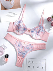 Load image into Gallery viewer, Floral Embroidered Lingerie Set
