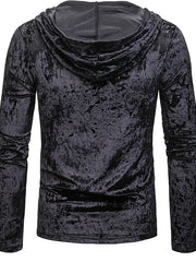 Load image into Gallery viewer, Long Sleeve Hoodie Velvet T-Shirt
