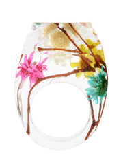 Load image into Gallery viewer, Handmade Dried Flower Resin Ring 
