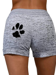 Load image into Gallery viewer, Drawstring Paw Print Shorts
