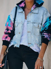 Load image into Gallery viewer, Denim Jacket Tie-Dye Hoodie &amp; Sleeves
