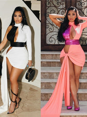 Load image into Gallery viewer, Asymmetrical Mini Dress
