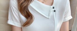 Asymmetrical Collar  Blouse