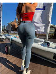 Load image into Gallery viewer, High Waist Stretchy Jeans
