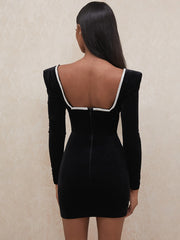 Load image into Gallery viewer, Long-Sleeve Velvet Dress
