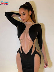 Load image into Gallery viewer, See-Through Bodycon Dress

