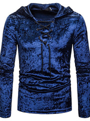 Load image into Gallery viewer, Long Sleeve Hoodie Velvet T-Shirt
